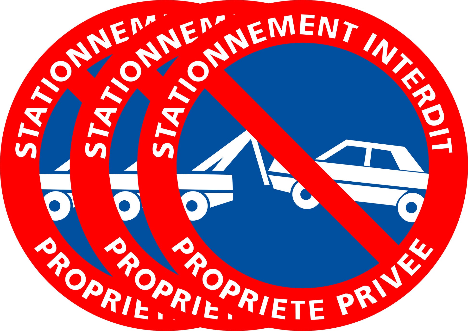 Sticker Stationnement Interdit – Propriété Privée – Pictogramme officiel – Plusieurs tailles & lots-5