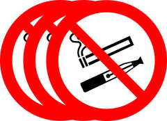 Sticker Interdit de fumer et vapoter. Pictogramme officiel, tailles 10, 15 ou 20 cm. Lots de 1, 3, 5 ou 10. Idéal entreprises, commerces et lieux publics.-2