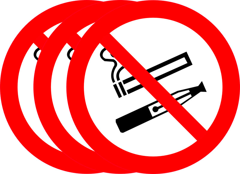 Sticker Interdit de fumer et vapoter. Pictogramme officiel, tailles 10, 15 ou 20 cm. Lots de 1, 3, 5 ou 10. Idéal entreprises, commerces et lieux publics.-2