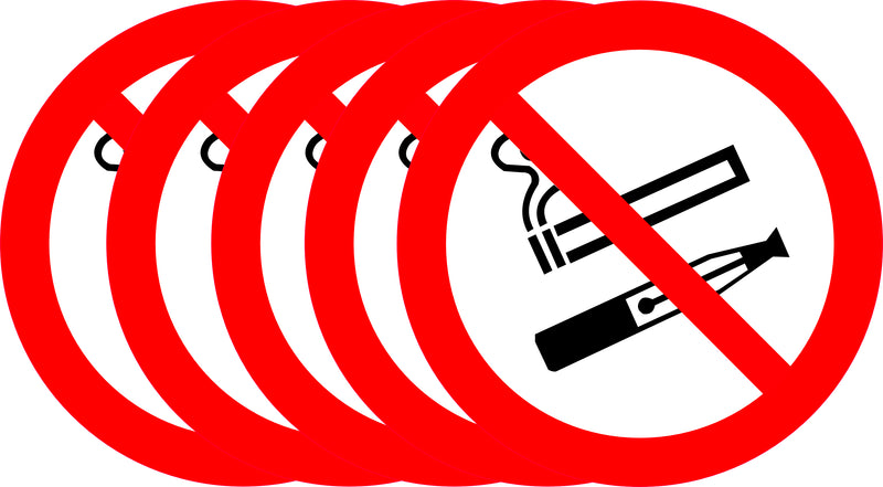 Sticker Interdit de fumer et vapoter. Pictogramme officiel, tailles 10, 15 ou 20 cm. Lots de 1, 3, 5 ou 10. Idéal entreprises, commerces et lieux publics.-3