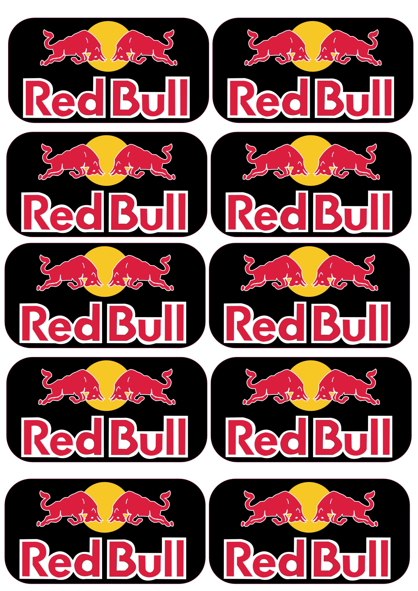 Stickers compatibles Red Bull – Planche Autocollants Moto, Casque & Racing | Vinyle Premium