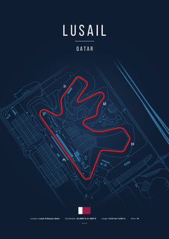 Poster Circuit de Lusail – Qatar | Affiche MotoGP – Déco murale racing Kover Graphik-2