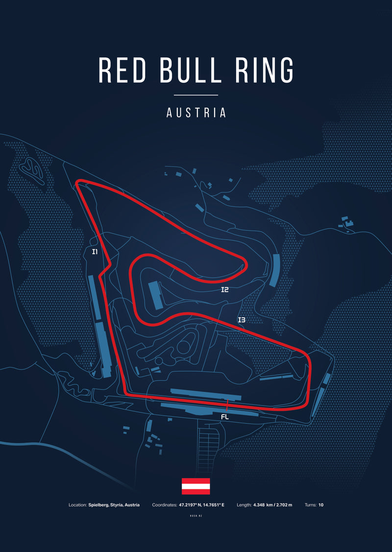 Poster Red Bull Ring – Circuit MotoGP Autriche | Déco murale racing – Kover Graphik-2