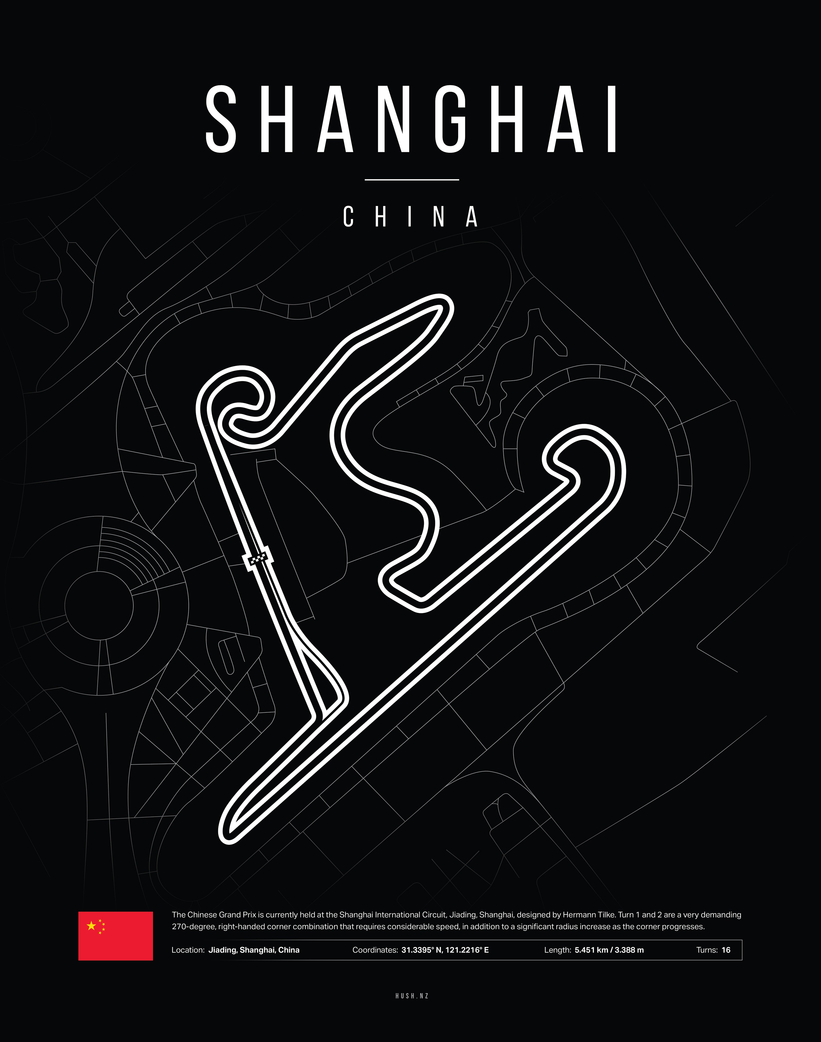 Poster Shanghai | F1 Track Map