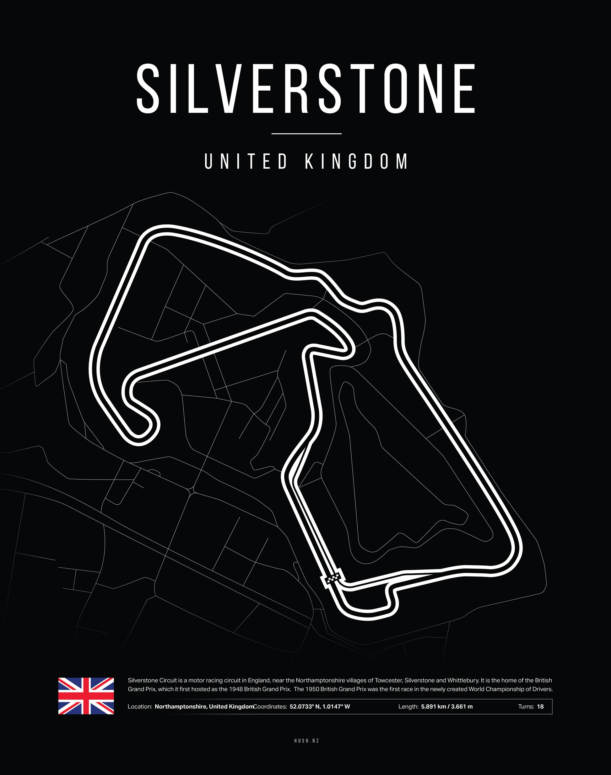 Poster Silverstone – United Kingdom | F1 Track Map-2