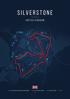 Poster Circuit de Silverstone – Royaume-Uni | Affiche MotoGP – Déco murale racing Kover Graphik-2