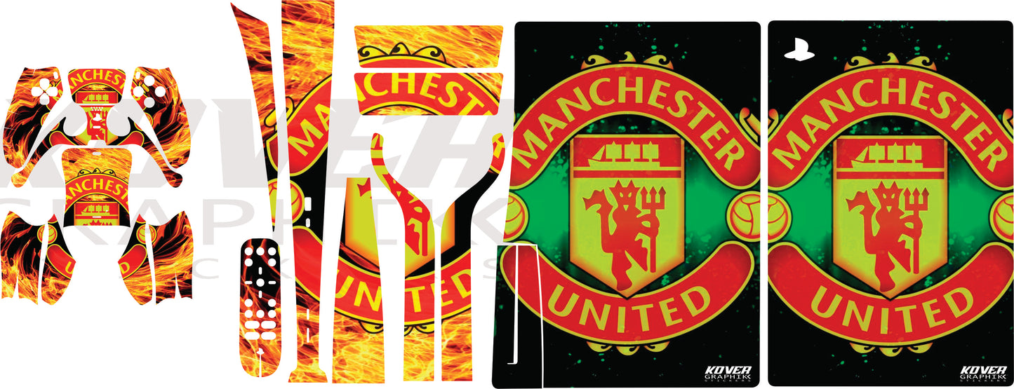 Skin PS5 Manchester United – Kit déco personnalisé PlayStation 5 | Kover Graphik