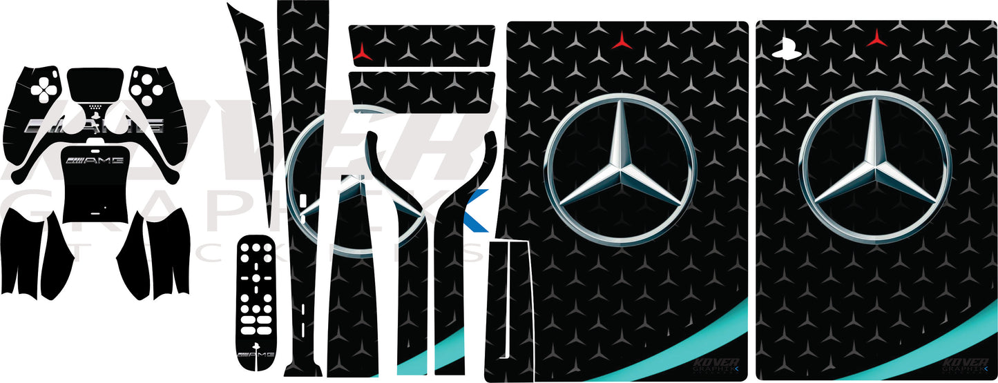 Skin PS5 Mercedes – Kit déco personnalisé PlayStation 5 | Kover Graphik