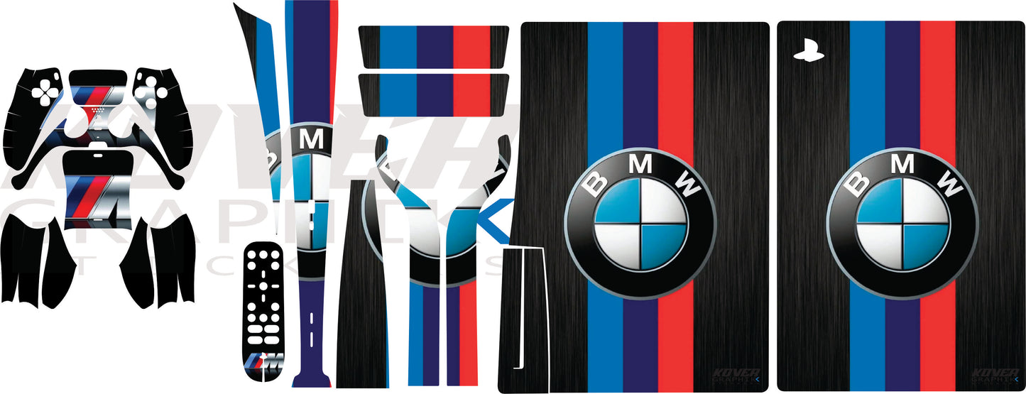 Skin PS5 Racing M Style – Sticker Vinyle Premium Console + Manette