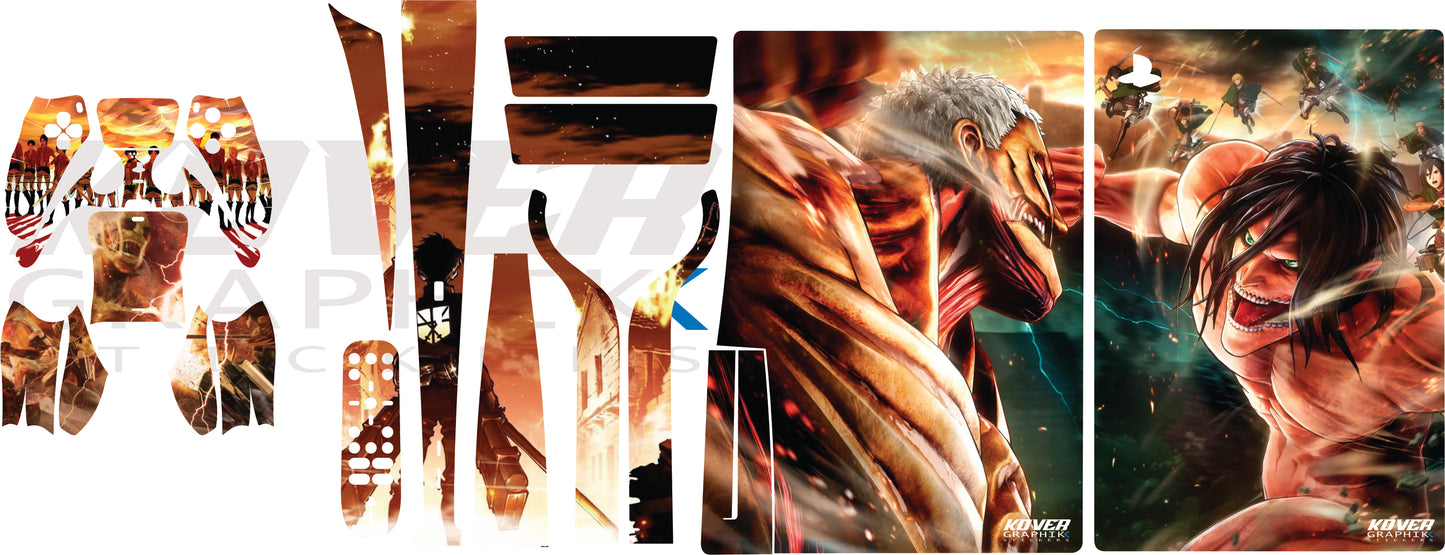 Skin PS5 Attaque des Titans – Kit déco personnalisé pour console PlayStation 5 | Kover Graphik