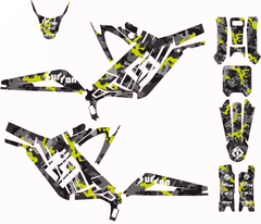 MOTORRAD-GRAFIKKIT, kompatibel mit Dirtbike YCF Pilot 2018-2025, Honda HRC-Stil-1