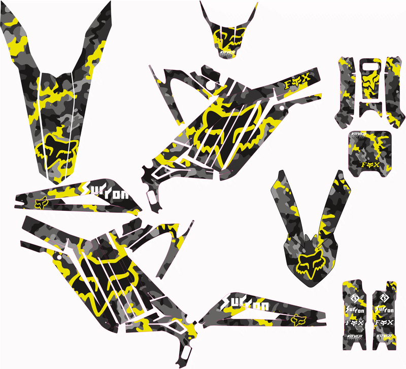 MOTORRAD-GRAFIKKIT, kompatibel mit Dirtbike YCF Pilot 2018-2025, Honda HRC-Stil-1
