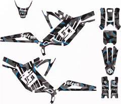 KIT GRÁFICO DE MOTOCICLETA compatible con motocross YCF Pilot 2018-2025 estilo Honda HRC-1