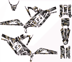 KIT GRÁFICO DE MOTOCICLETA compatible con motocross YCF Pilot 2018-2025 estilo Honda HRC-1