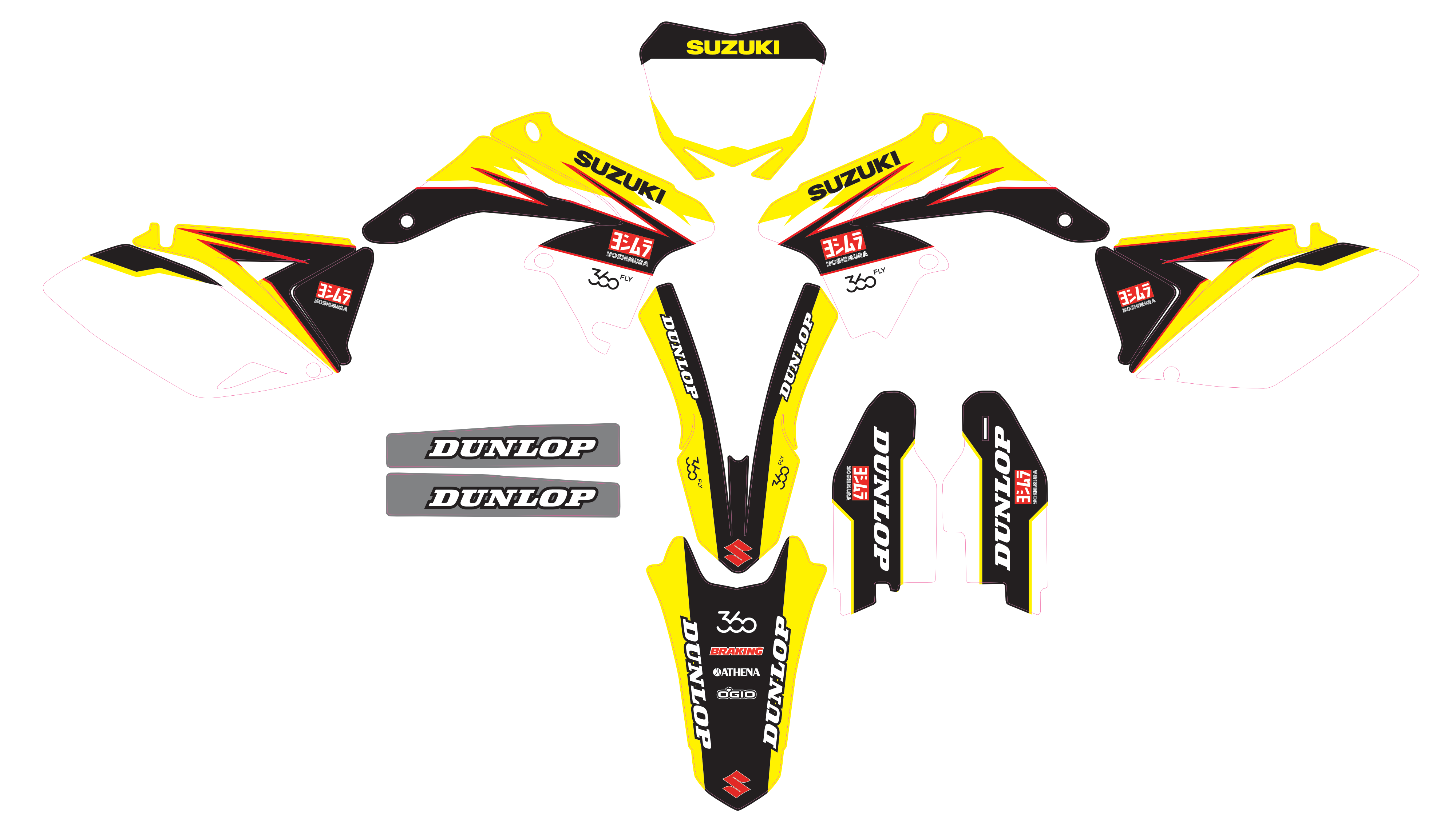 Kit déco Suzuki RMZ / RM-Z 250 (2010–2018) – Design Factory 361