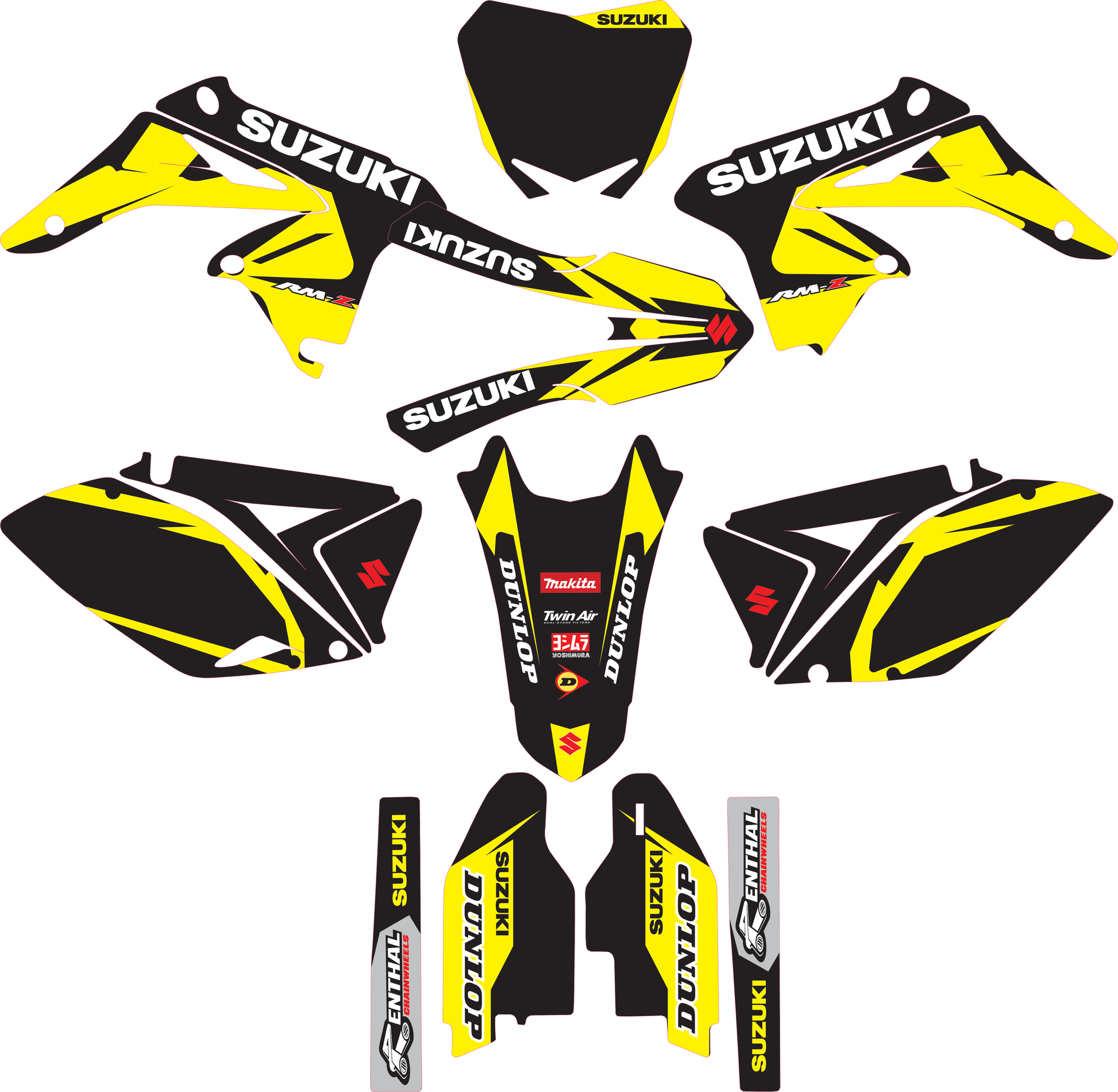 Kit déco Suzuki RMZ / RM-Z 450 (2018–2026) – Design Factory-2
