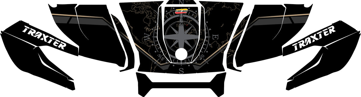 Kit déco capot Can-Am Traxter / Defender – Expedition Noir | Kover Graphik-2