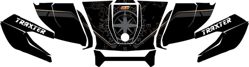 Kit déco capot Can-Am Traxter / Defender – Expedition Noir | Kover Graphik-2