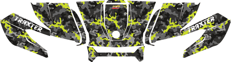 Kit déco capot Can-Am Traxter – Camo vert | Kover Graphik-2
