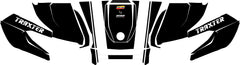 Visuel du Kit déco capot Can-Am Traxter bandes blanche- Design sport personnalisé - Traxter noir bande blanc
