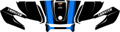 Visuel du Kit déco capot Can-Am Traxter bandes bleu - Design sport personnalisé - Traxter noir bande bleu