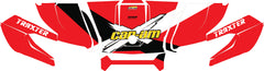 Kit déco capot Can-Am Traxter rouge – Design sport personnalisé-2