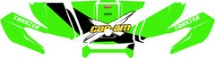 Kit déco capot Can-Am Traxter vert – Design sport personnalisé-2