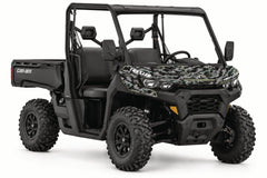 Kit déco camouflage vert et noir pour Can-Am Traxter – aperçu du rendu sur le véhicule