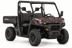 Kit déco capot Can-Am Traxter – Camo pixel rouge | Kover Graphik-1