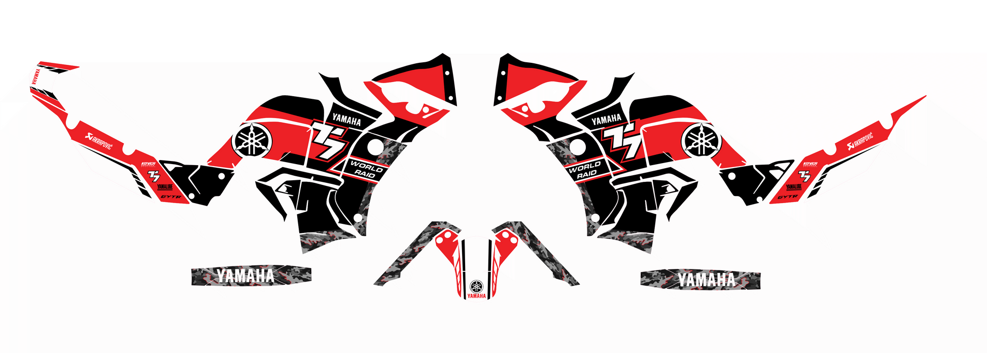 Kit Déco Yamaha Ténéré 700 World Raid (2022 à aujourd’hui) – Design Racing Red-1