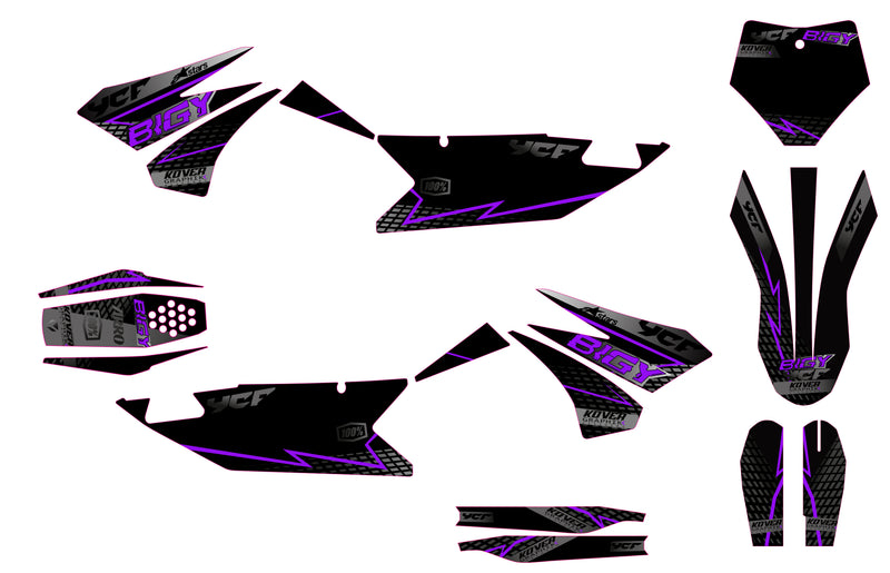 KIT GRÁFICO DE MOTOCICLETA compatible con motocross YCF Pilot 2018-2025 estilo Honda HRC-10