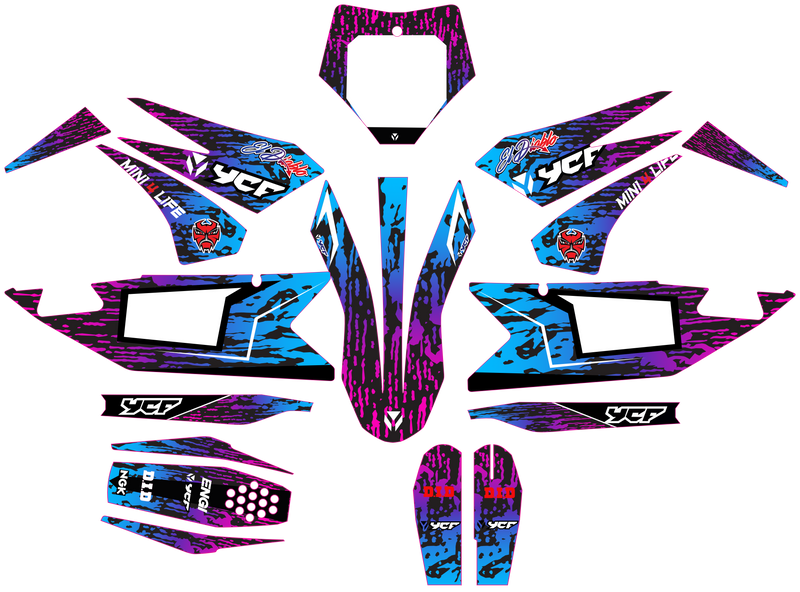 Kit Déco YCF Bigy 150 / 190 (2022+) Multicouleur – Design Graphique-1