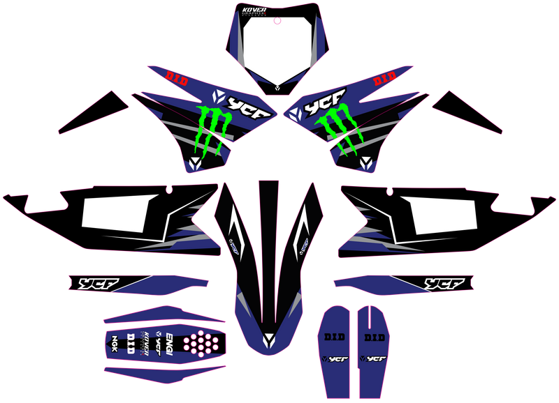 Kit Déco YCF Bigy 150 / 190 (2022+) Bleu – Style Factory-1