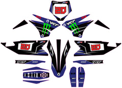 KIT GRÁFICO DE MOTOCICLETA compatible con motocross YCF Pilot 2018-2025 estilo Honda HRC-1
