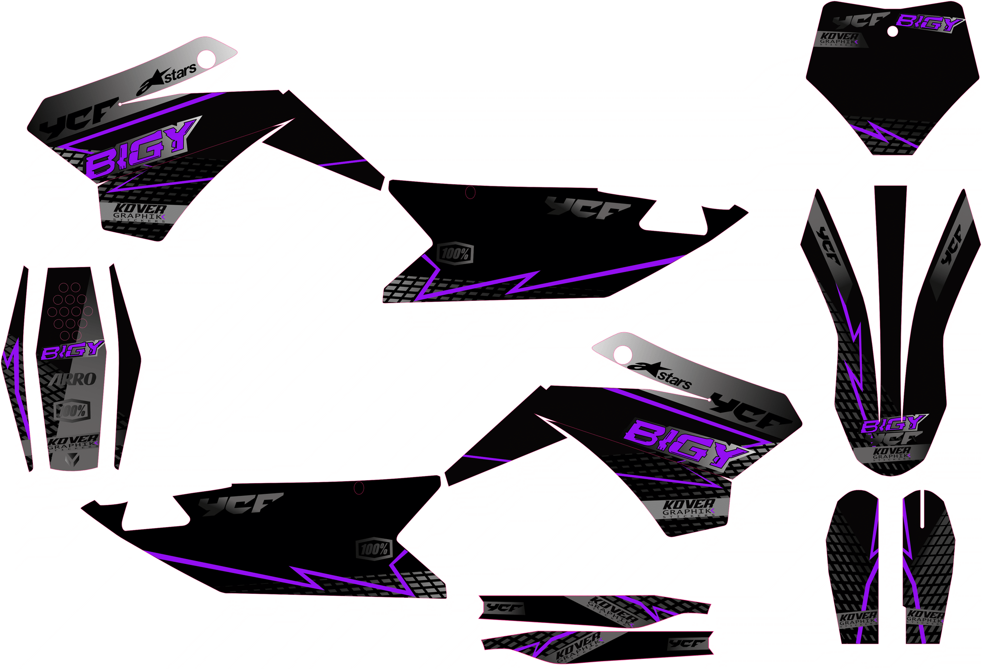 Kit Déco Moto YCF Bigy 2017–2021-5