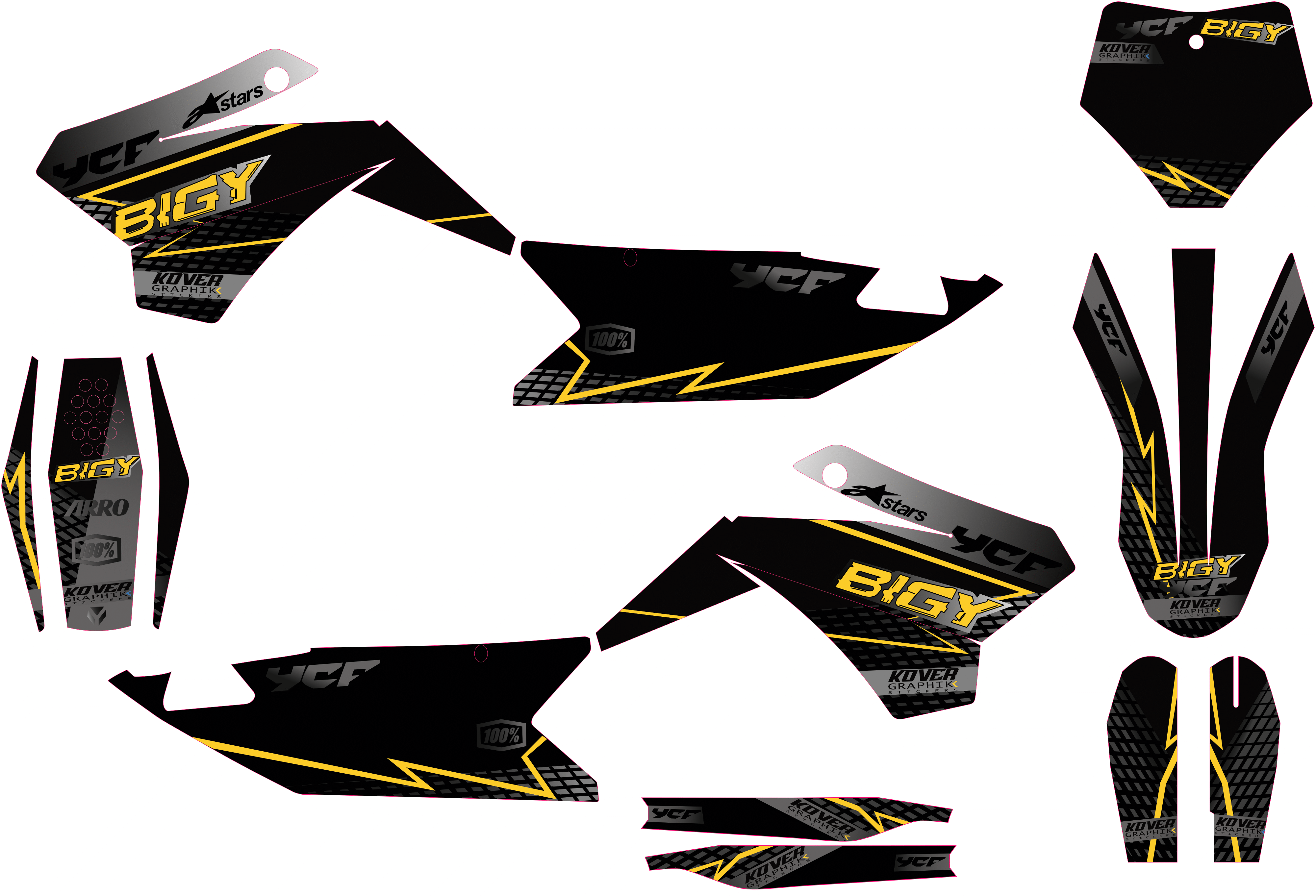 Kit Déco Moto YCF Bigy 2017–2021-4