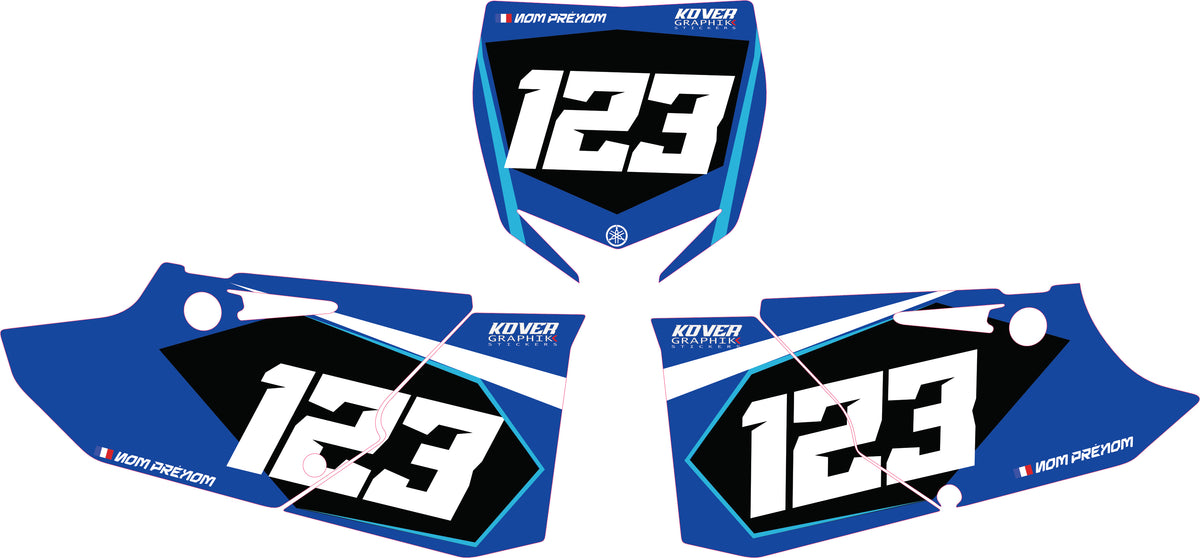 Fond de plaque Yamaha YZ 125 / YZ 250 2015-2020 personnalisé-1