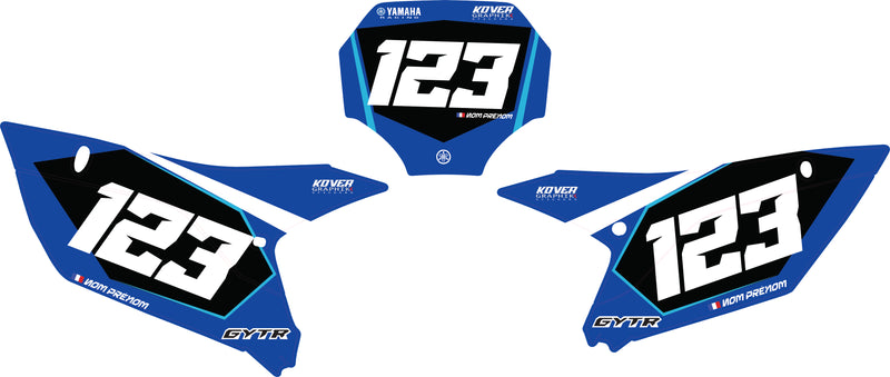 Fond de plaque Yamaha YZF 250 / YZF 450 2026 personnalisé-1