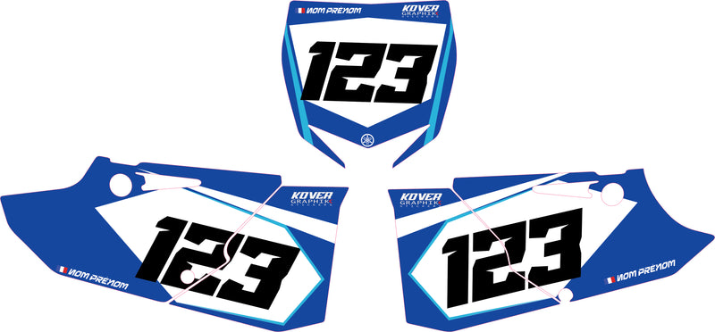 Fond de plaque Yamaha YZ 125 / YZ 250 2015-2020 personnalisé-3