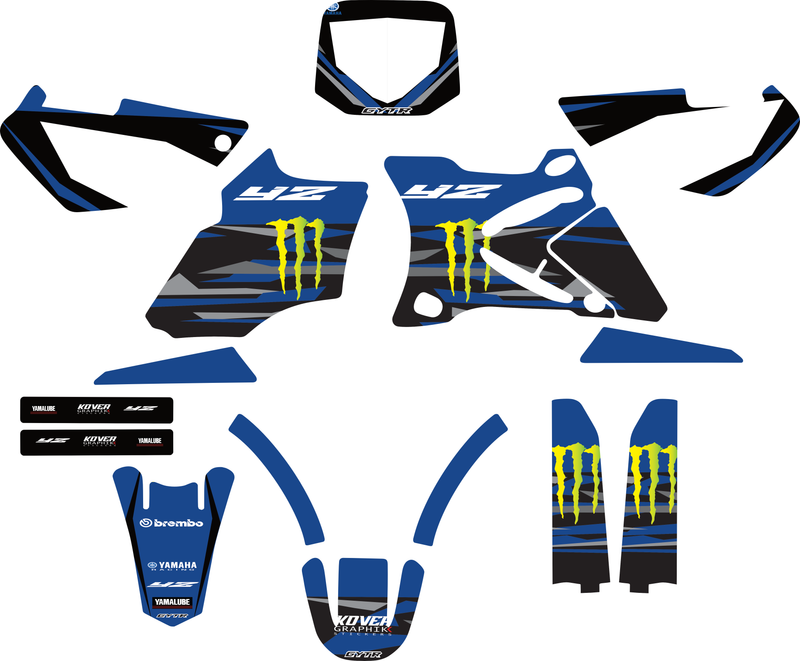 MOTORRAD-GRAFIKKIT, kompatibel mit Dirtbikes YCF Start 88/125 und 125SM, Yamaha-Rennstil-2
