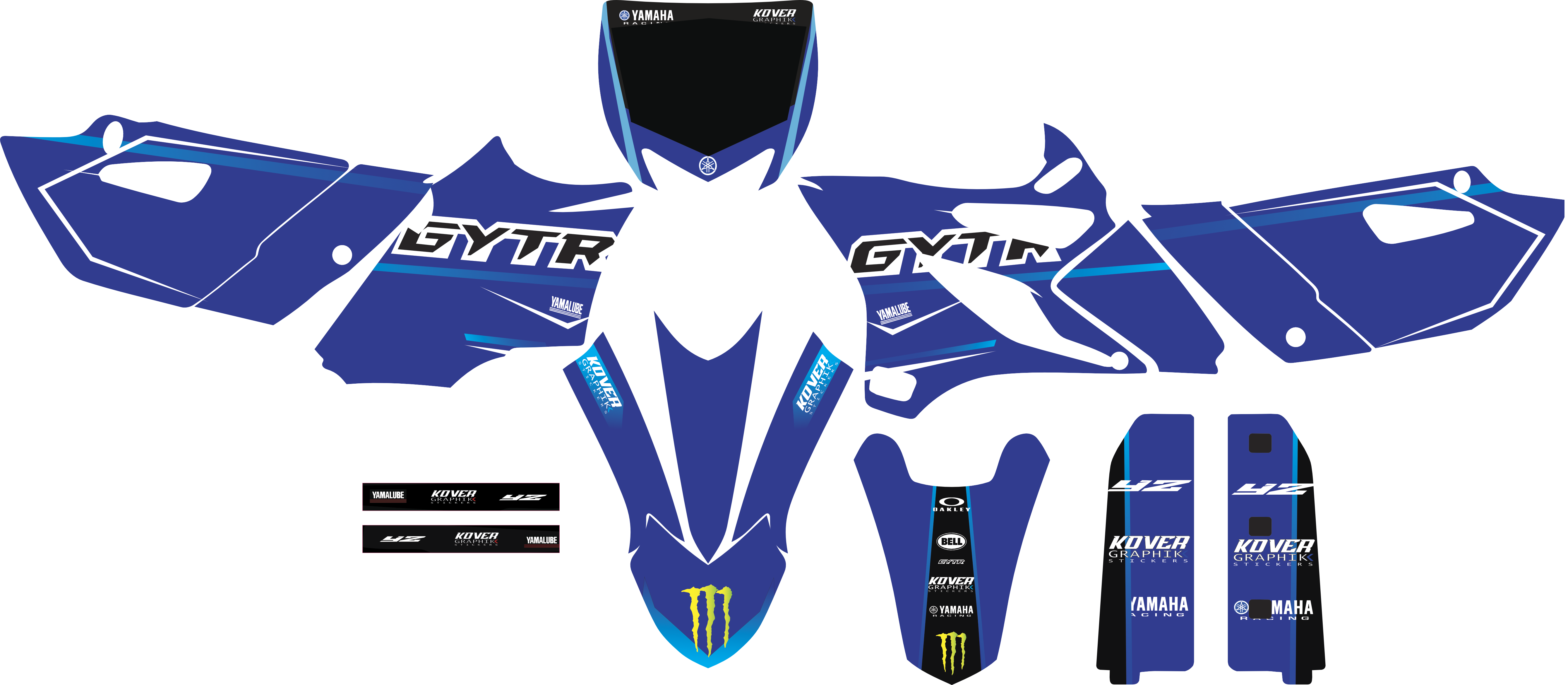 Kit Déco compatible Yamaha YZ 85 (2013–2018) – Design Racing gytr Personnalisable (Copie)