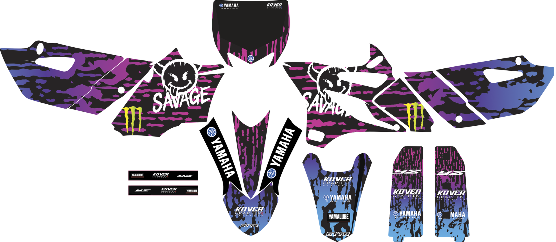 Kit Déco Yamaha YZ 85 (2013–2018) – Savage edition Personnalisable | Kover Graphik-2