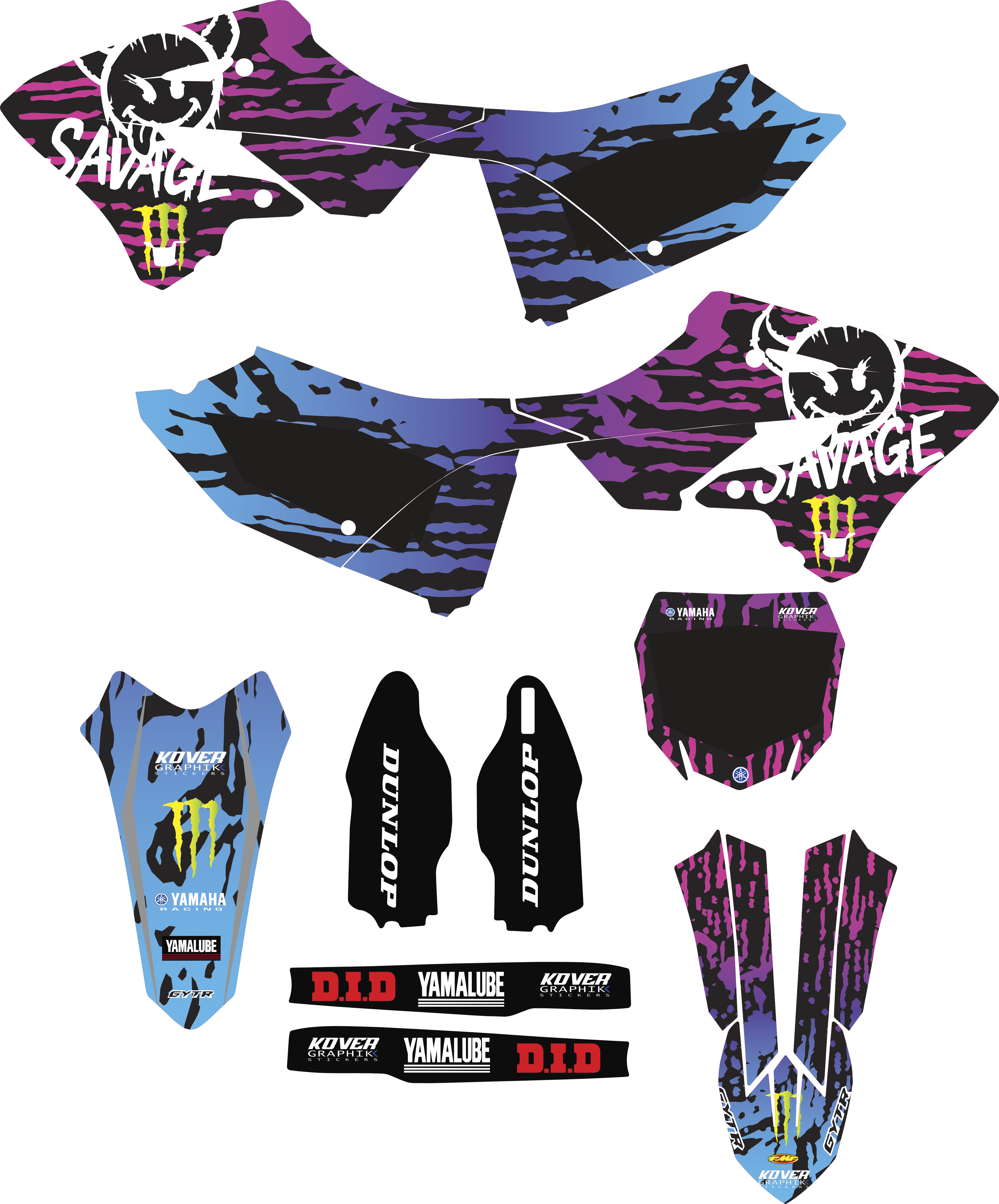 Kit Déco Yamaha YZ250 2022-2026 – savage edition