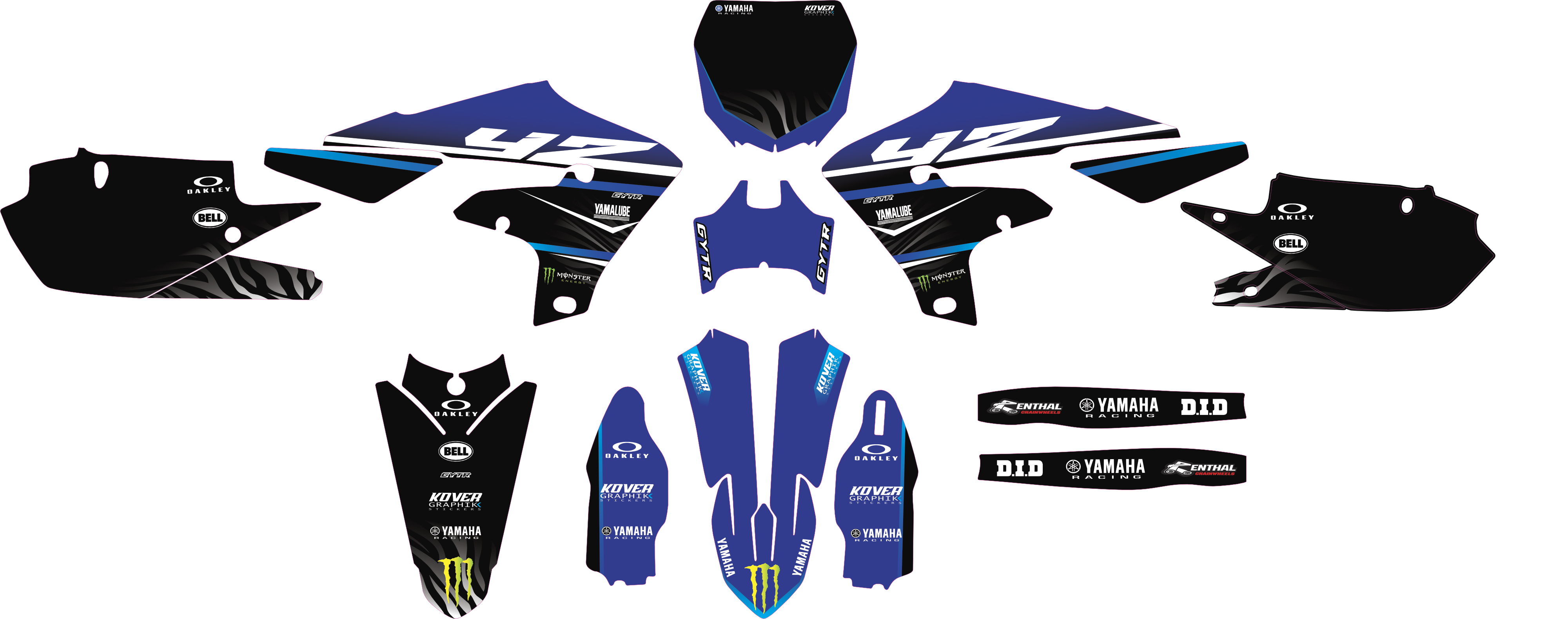 Kit déco Yamaha YZ 450 F 2018-2023 – Racing Factory Edition