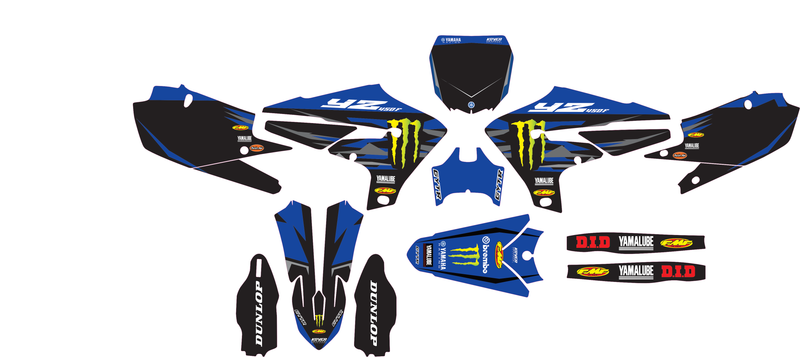 MOTORRAD-GRAFIKKIT, kompatibel mit Dirtbikes YCF Start 88/125 und 125SM, Yamaha-Rennstil-1