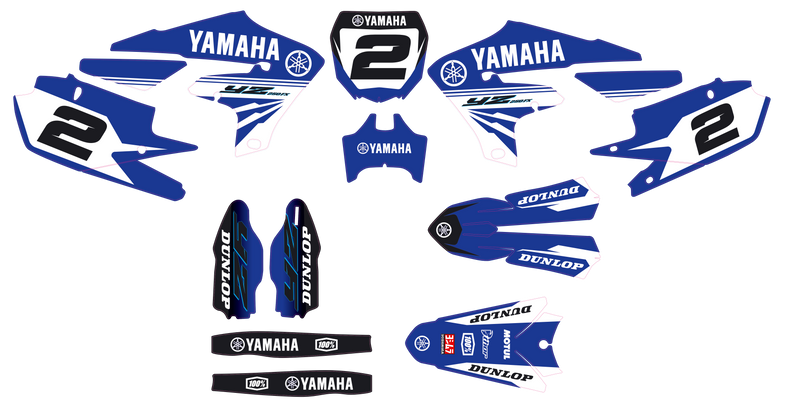MOTORRAD-GRAFIKKIT, kompatibel mit Dirtbikes YCF Start 88/125 und 125SM, Yamaha-Rennstil-3