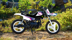 Kit de decoración para moto compatible con Yamaha PW 50 – Adhesivos resistentes – Diseño Racing Azul/Negro – Kover Graphik-1