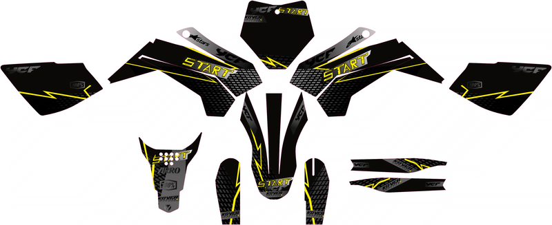 Kit Déco YCF Start 88/125 2020+ black & yellow-2