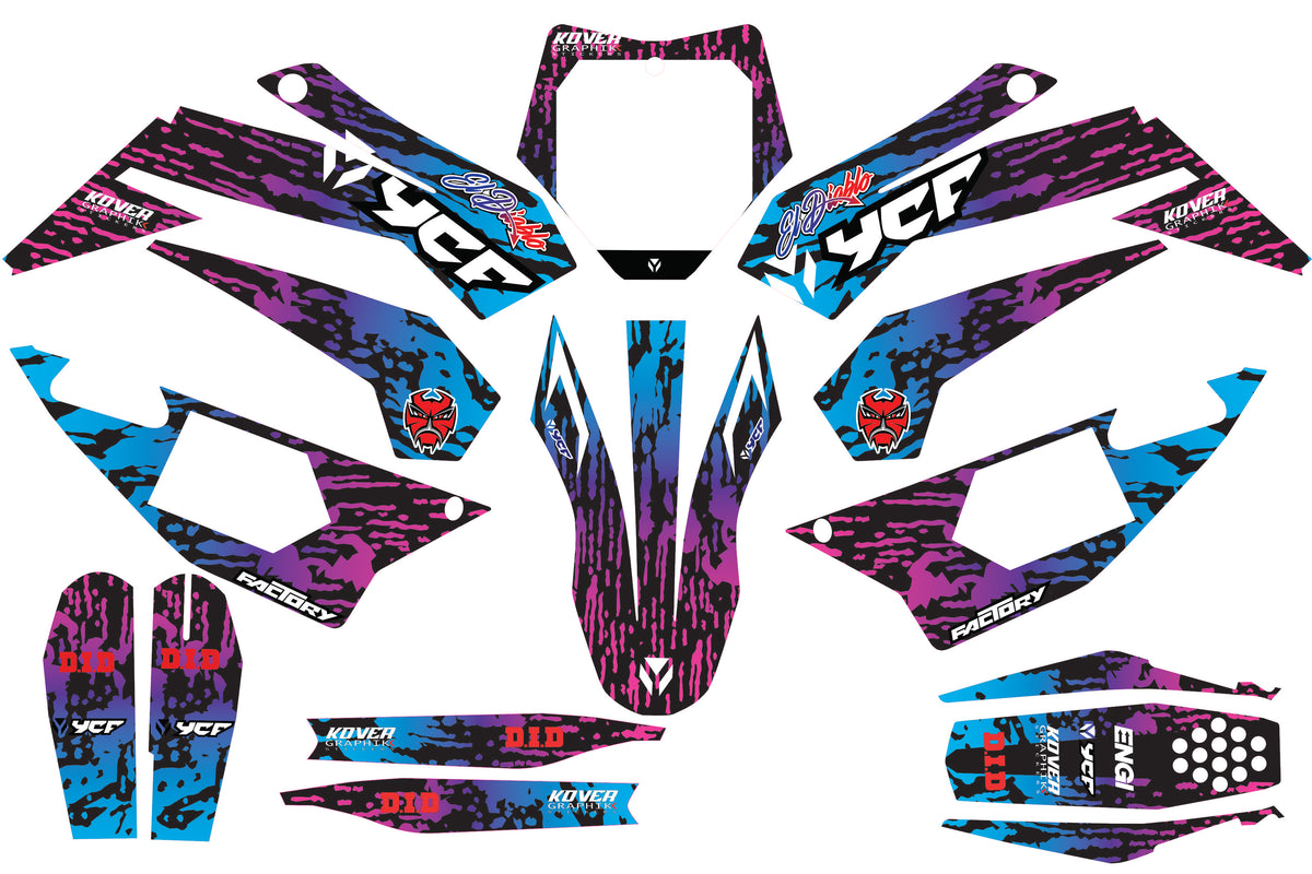 Kit Déco YCF SM 155 & SM 190Multicouleur – Design Graphique-1
