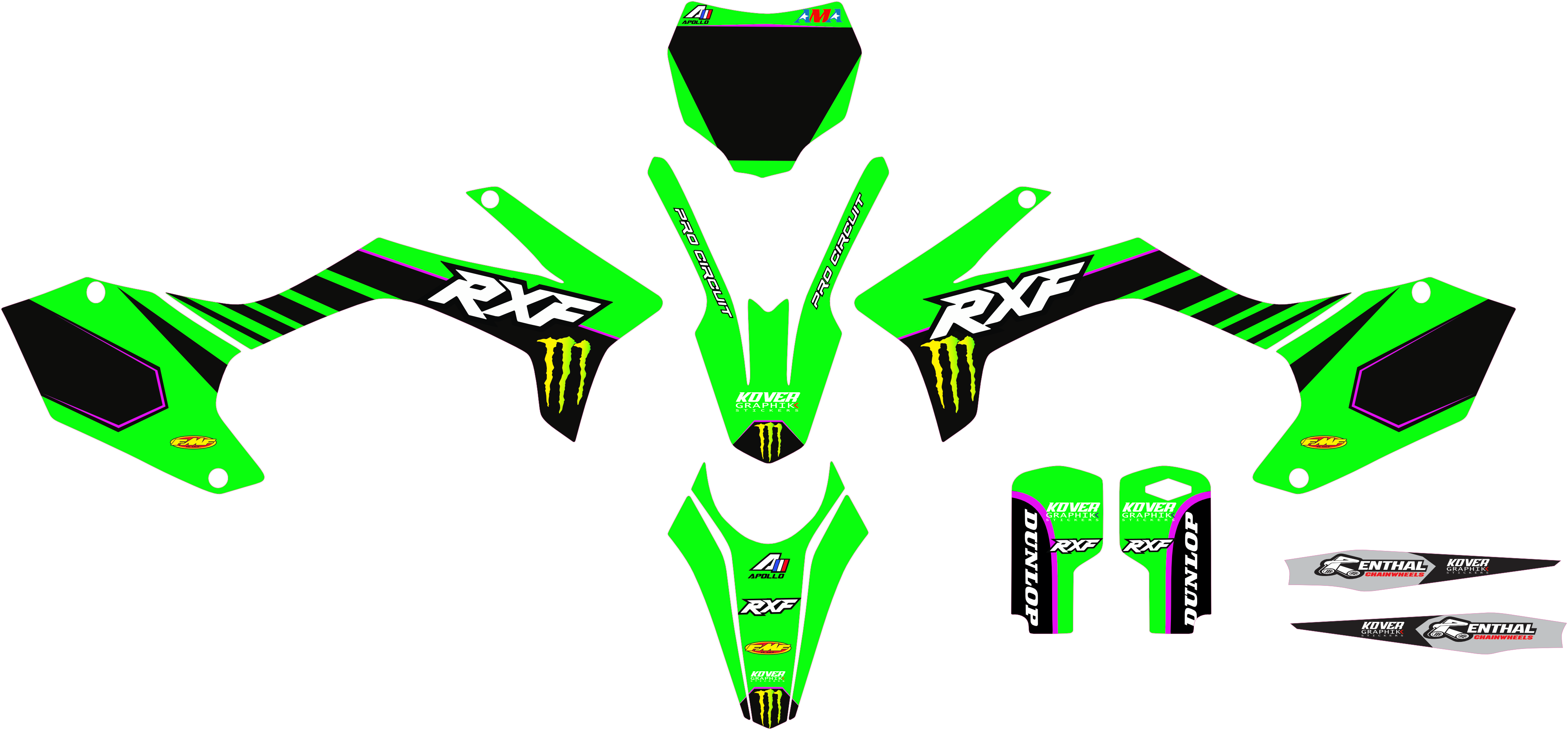 Kit déco Apollo RXF – Replica Racing green